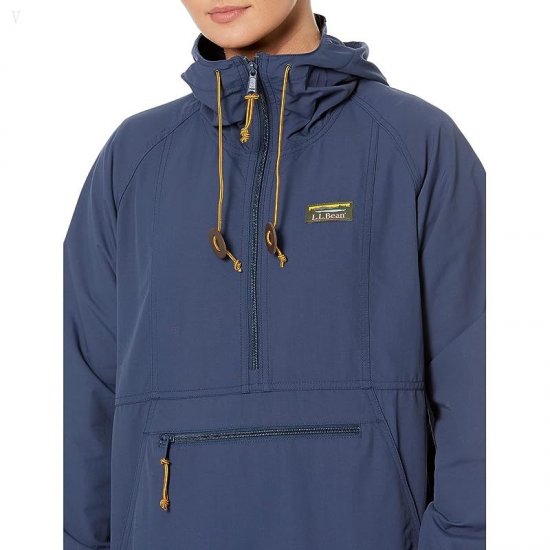 L.L.Bean Petite Mountain Classic Anorak Nautical Navy ID-hJVMkxAX