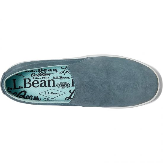 L.L.Bean Eco Bay Leather Slip-On Slate/Cool Sea Blue ID-LD4fcnbT