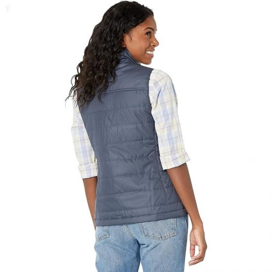 L.L.Bean Petite Mountain Classic Puffer Vest Gunmetal Gray ID-6mNIwfNz