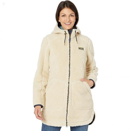 L.L.Bean Mountain Pile Fleece Coat Natural ID-w8XCRY57