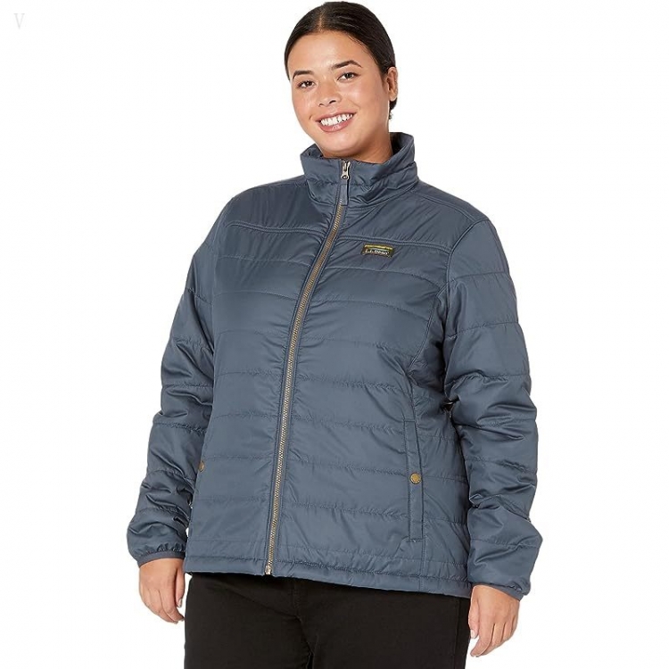 L.L.Bean Plus Size Mountain Classic Puffer Jacket Gunmetal Gray ID-MCRynLxK - Click Image to Close