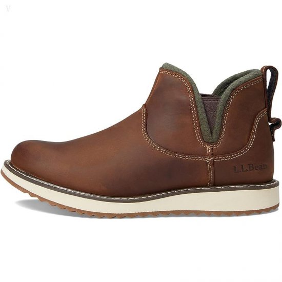 L.L.Bean Stonington Boot Plain Toe Pull-On Oakwood ID-ASGTDIHw