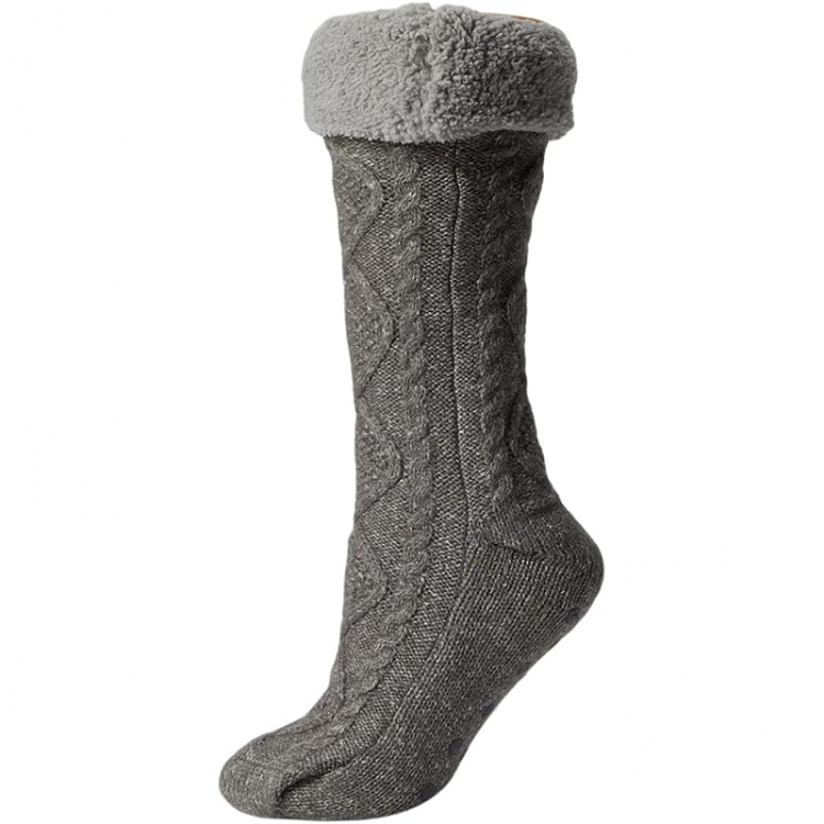 L.L.Bean Fireside Gripper Socks Charcoal ID-3Tkkqp9c - Click Image to Close