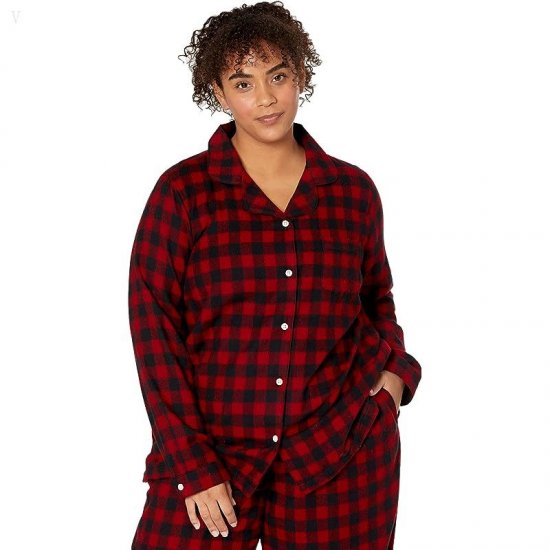 L.L.Bean Plus Size Scotch Plaid Flannel Pajamas Plaid Rob Roy ID-aYx04oLw