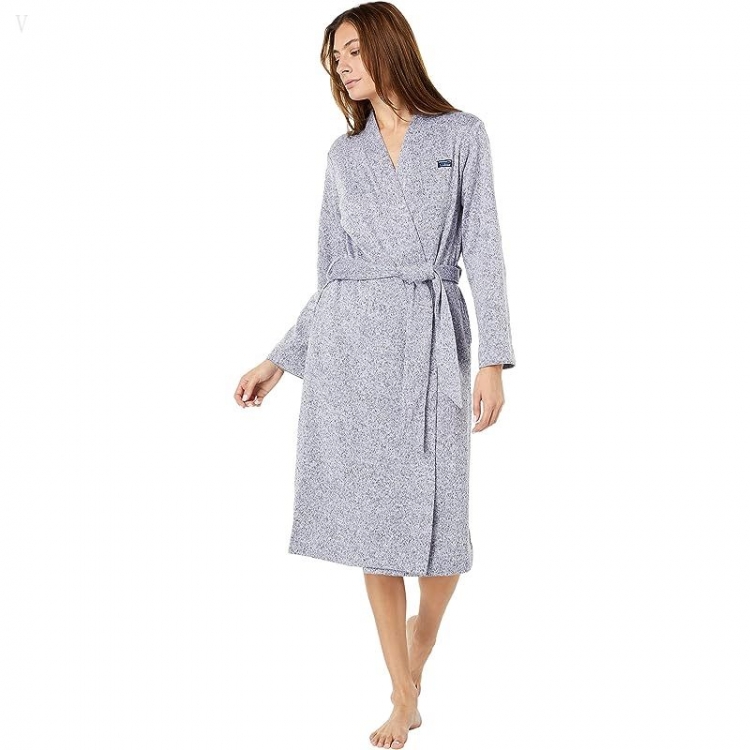 L.L.Bean Lightweight Sweater Fleece Wrap Robe Bright Navy Heather ID-ifxpxLUO - Click Image to Close