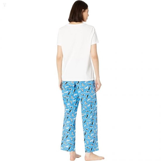 L.L.Bean Springtime Sleep PJ Set Light Ocean Dog ID-BAvs3FFO