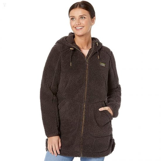 L.L.Bean Petite Mountain Pile Fleece Coat Black Coffee ID-AW2t9pIH