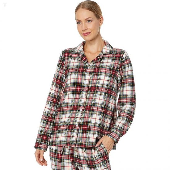 L.L.Bean Petite Scotch Plaid Flannel Pajamas Plaid Stewart Victoria Tartan ID-QGFRzHg3