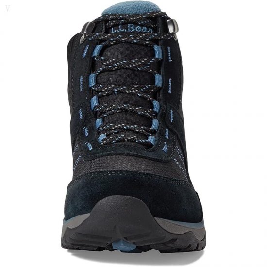 L.L.Bean Snow Sneaker 5 Mid Boot Water Resistant Insulated Lace-Up Black/Slate ID-43TLQil2