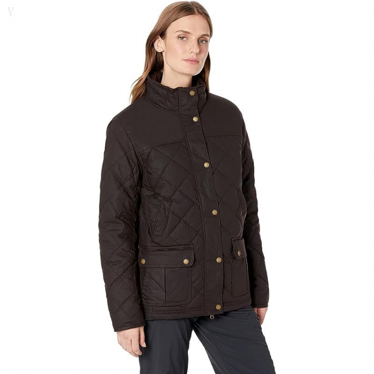 L.L.Bean Upcountry Waxed Cotton Down Jacket Coffee Bean ID-bTORXthe - Click Image to Close