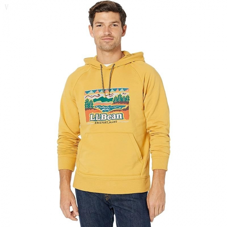 L.L.Bean Camp Hoodie Graphic Regular Dark Curry/Vintage Logo ID-GhwRmOkE - Click Image to Close