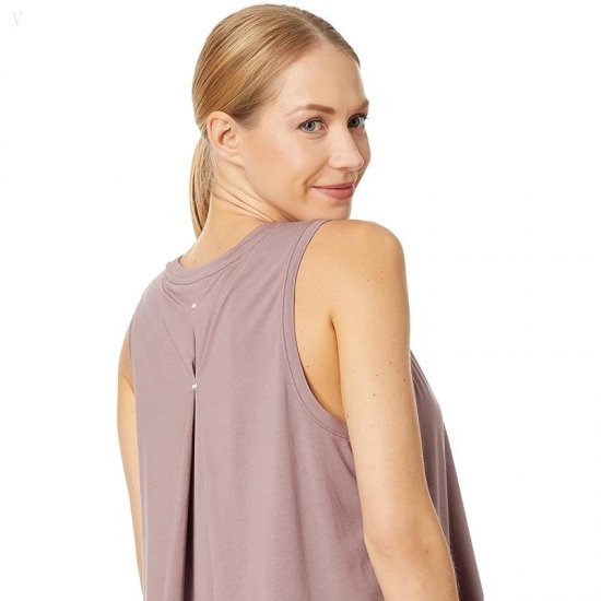 L.L.Bean Beyond Soft Pleat-Back Tank Smoky Mauve ID-KSOIzKo0