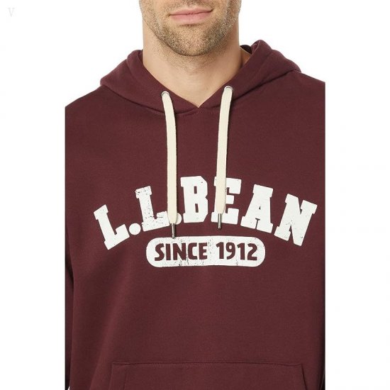 L.L.Bean 1912 Sweatshirt Hooded Logo Deep Wine ID-pgz2Cd4A