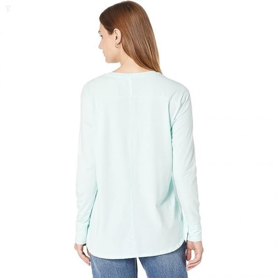 L.L.Bean Beyond Soft Long Sleeve Tee Nautical Aqua ID-HaGScCVp