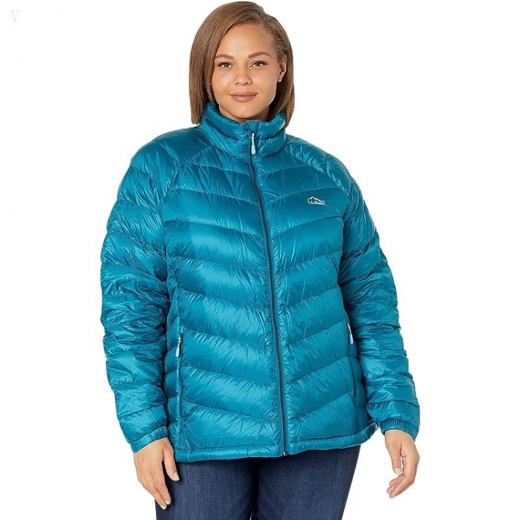 L.L.Bean Plus Size Ultralight 850 Down Jacket Deep Lagoon ID-Z8dzs1DY - Click Image to Close