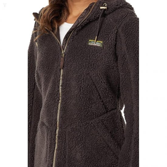 L.L.Bean Mountain Pile Fleece Coat Black Coffee ID-1RzsZCBc