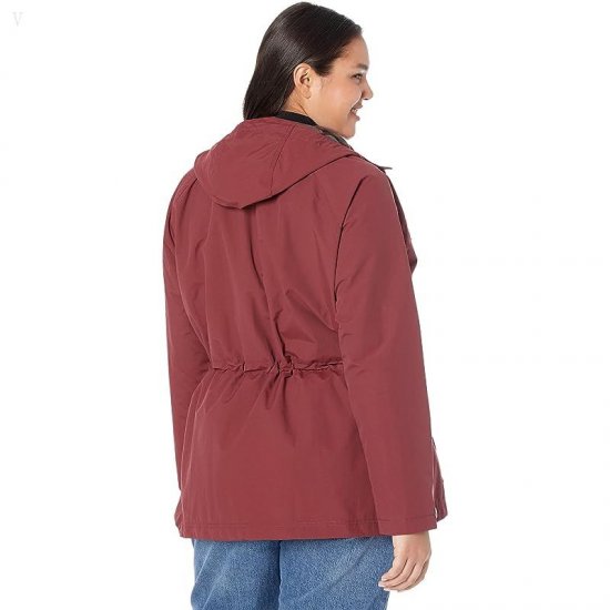 L.L.Bean Plus Size Mountain Classic Water Resistant Jacket Burgundy ID-4d8aaHPm