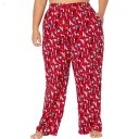 L.L.Bean Plus Size Bean's Flannel Pants Print Nautical Red Winter Dogs ID-GU4HMWPP