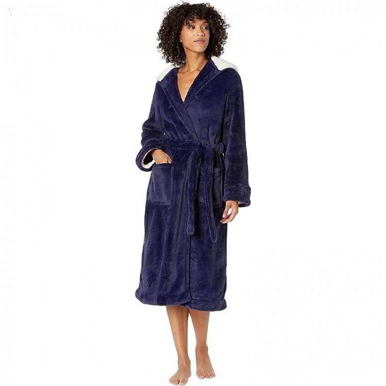 L.L.Bean Wicked Plush Robe Bright Navy ID-k6uqILuw - Click Image to Close