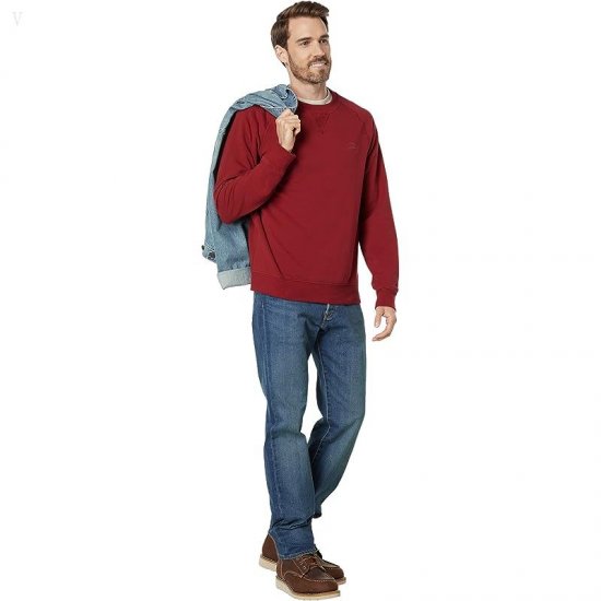 L.L.Bean Camp Crew Neck Mountain Red ID-cjPmTOU2