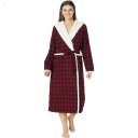 L.L.Bean Petite Scotch Plaid Flannel Sherpa Lined Long Robe Rob Roy ID-6DgVnIOt