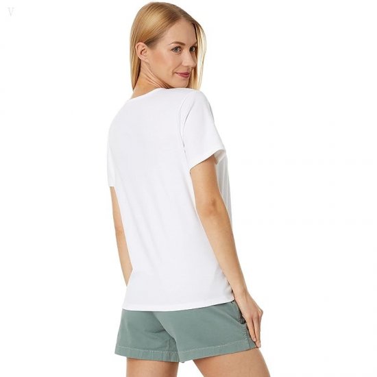 L.L.Bean Petite Pima Crew Neck Short Sleeve White ID-kpOTg7Fr