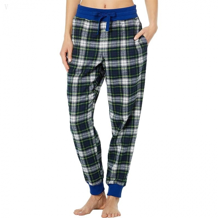 L.L.Bean Scotch Plaid Flannel Sleep Joggers Dress Gordon ID-98535Iir - Click Image to Close