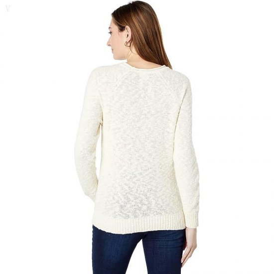 L.L.Bean Midweight Cotton Slub Rollneck Pullover Paperwhite ID-OvOCBrDs