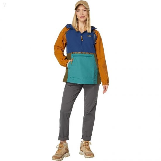 L.L.Bean Mountain Classic Anorak Multicolor Collegiate Blue/Rustic Green ID-tcdonGMz