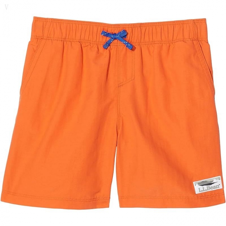 L.L.Bean Stowaway Shorts (Little Kids) Peak Orange ID-n3D7o6h6 - Click Image to Close