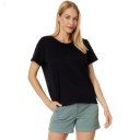 L.L.Bean Petite Pima Crew Neck Short Sleeve Black ID-eylWKmtD