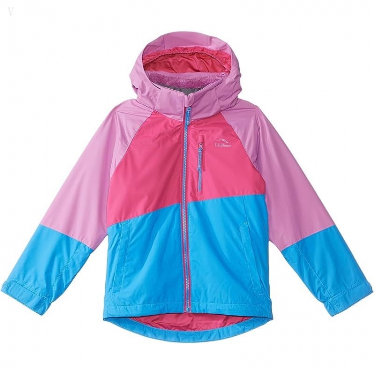 L.L.Bean Fleece Lined Color-Block 3-in-1 (Little Kids) Orchid/Pink Berry ID-K85wvDFi - Click Image to Close