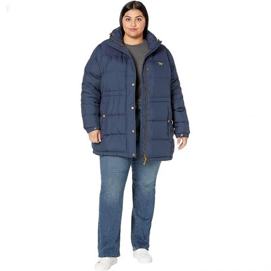 L.L.Bean Plus Size Mountain Classic Down Parka Nautical Navy ID-LBhSj7WN