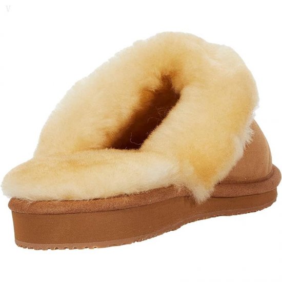 L.L.Bean Wicked Good Shearling-Lined Slides Brown ID-sRIVURVu