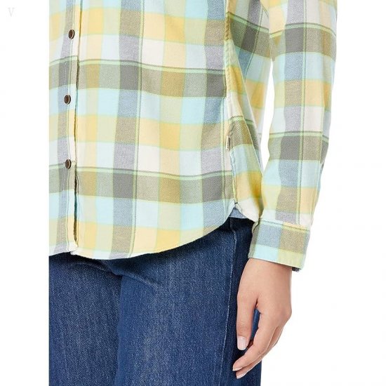 L.L.Bean BeanFlex All Season Flannel Long Sleeve Light Gold ID-WWKn5Zer