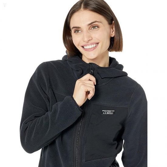 L.L.Bean Petite Mountain Classic Fleece Hoodie Black ID-Ycchqg8g