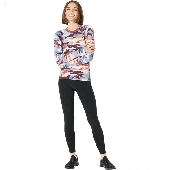 L.L.Bean Petite Midweight Baselayer Crew Long Sleeve Print Rosewood Camo ID-GLzWsQbe