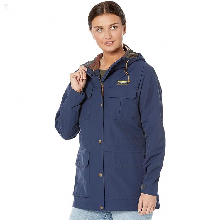 L.L.Bean Petite Mountain Classic Water Resistant Jacket Nautical Navy ID-BcvgPuTU - Click Image to Close