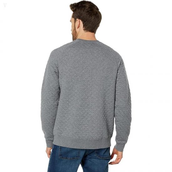 L.L.Bean Quilted Crew Neck Regular Gray Heather ID-2xjR0x2o