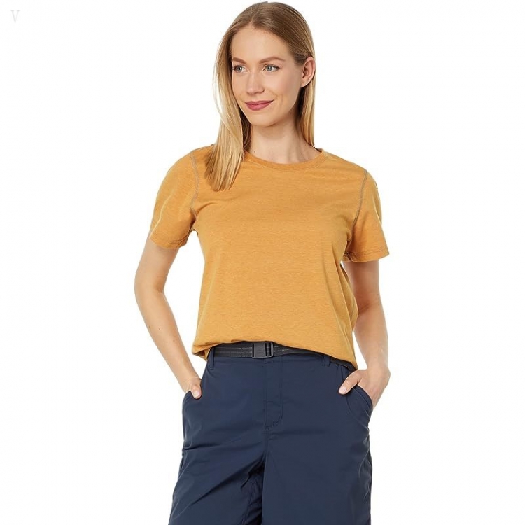 L.L.Bean Insect Shield Field Tee Short Sleeve Dark Amber ID-lEKZz3YC - Click Image to Close