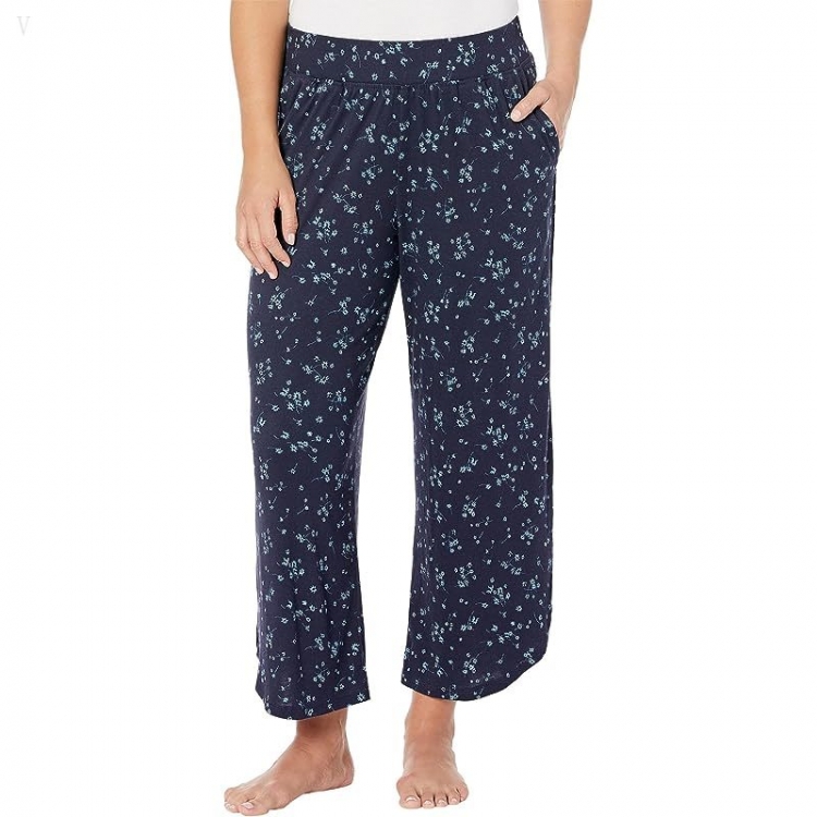 L.L.Bean Petite Restore Sleep Pants Print Carbon Navy Print ID-GWCSeLnK - Click Image to Close