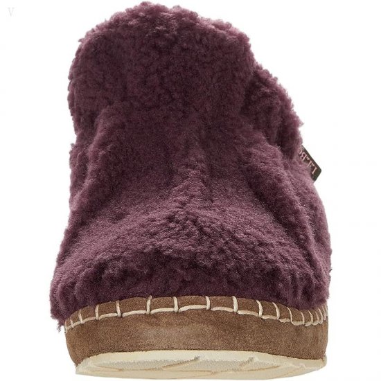 L.L.Bean Cozy Slipper Bootie Pile Fleece Dark Plum ID-9YArptvK