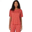 L.L.Bean Petite Restore Sleep Top Print Deep Coral Print ID-MIKYVtf9