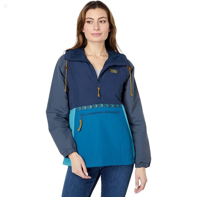 L.L.Bean Petite Mountain Classic Insulated Anorak Multicolor Nautical Navy/Twilight ID-qhqy1KqA - Click Image to Close