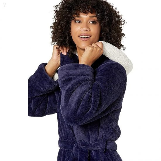 L.L.Bean Wicked Plush Robe Bright Navy ID-k6uqILuw