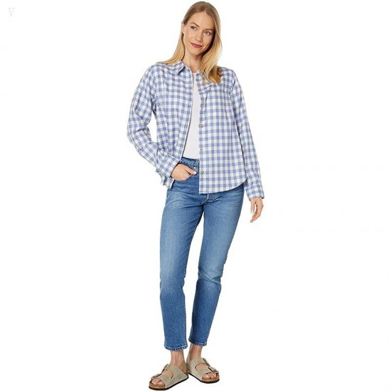 L.L.Bean Feather Soft Twill Shirt Long Sleeve Larkspur ID-UCNjSPvJ