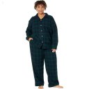 L.L.Bean Plus Size Scotch Plaid Flannel Pajamas Plaid Black Watch ID-RAbKkgYd