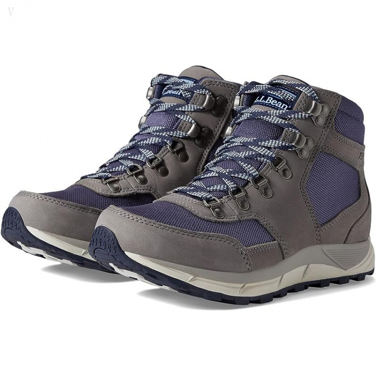 L.L.Bean Mountain Classic Water Resistant Hiker Frost Gray/Raw Indigo ID-DmthIQDN - Click Image to Close