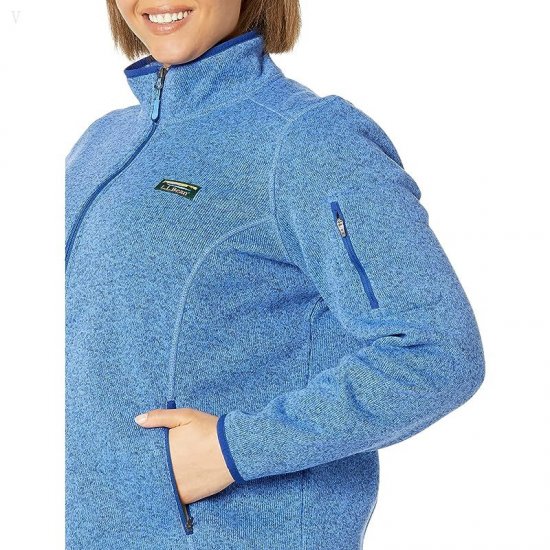 L.L.Bean Plus Size Bean\'s Sweater Fleece Full Zip Jacket Arctic Blue ID-vxaeQm4v