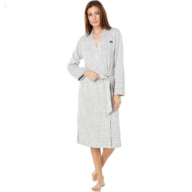 L.L.Bean Lightweight Sweater Fleece Wrap Robe Light Gray Heather ID-0g9CwKCh - Click Image to Close